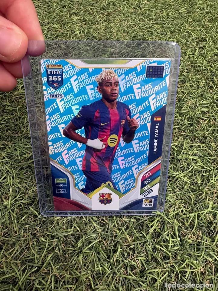 Cromos de f&uacute;tbol: #FAN75 Lamine Yamal Fans Favourite Blue FC Barcelona Adrenalyn XL FIFA 365 2026