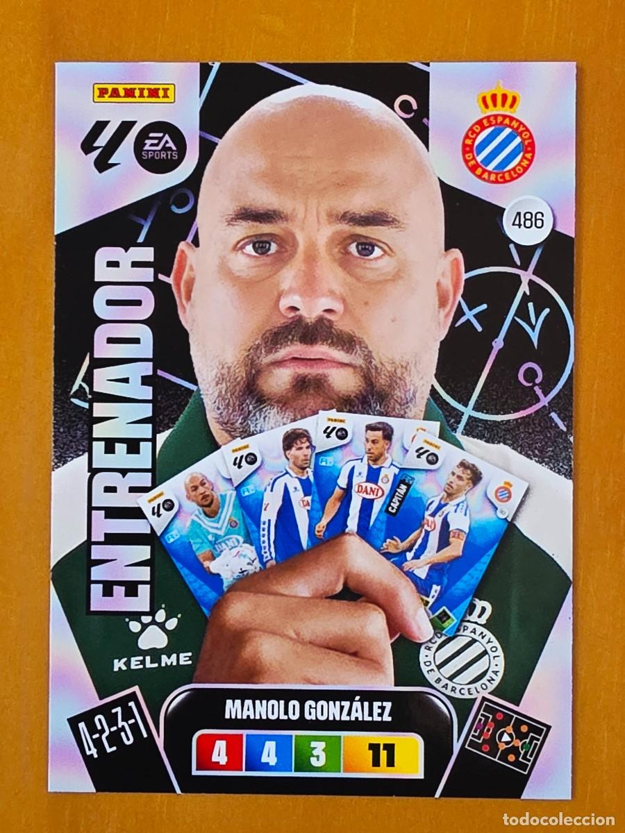 Cromos de f&uacute;tbol: 486 Manolo Gonz&aacute;lez, RCD Espanyol, Entrenador, Panini Adrenalyn XL Liga 2025 2026 25 26