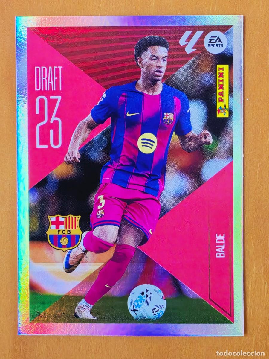Cromos de f&uacute;tbol: 2 Alejandro Balde, FC Barcelona, Draft 23, Panini Ediciones Liga Este 2026 2027 26 27 sin pegar