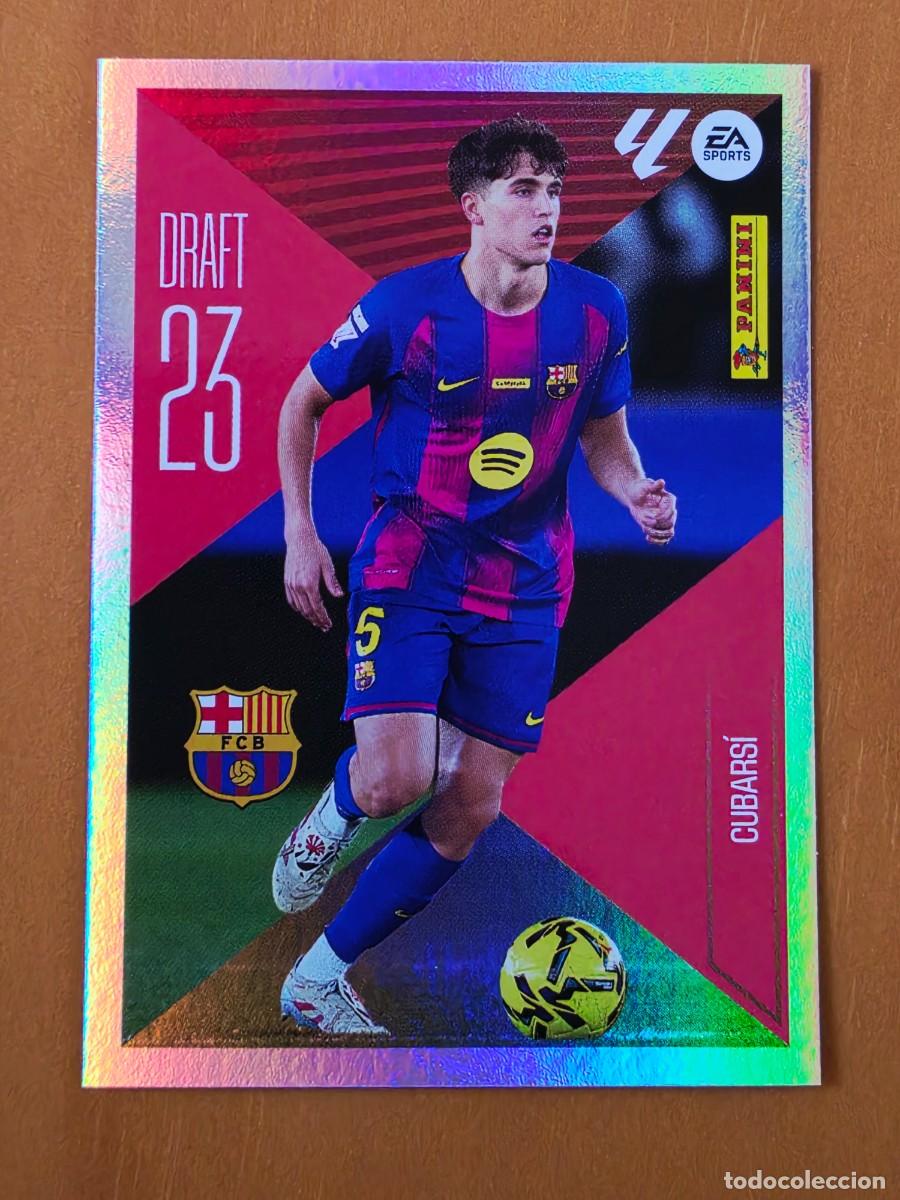 Cromos de f&uacute;tbol: 6 Pau Cubars&iacute;, FC Barcelona, Draft 23, Panini Ediciones Liga Este 2026 2027 26 27 sin pegar