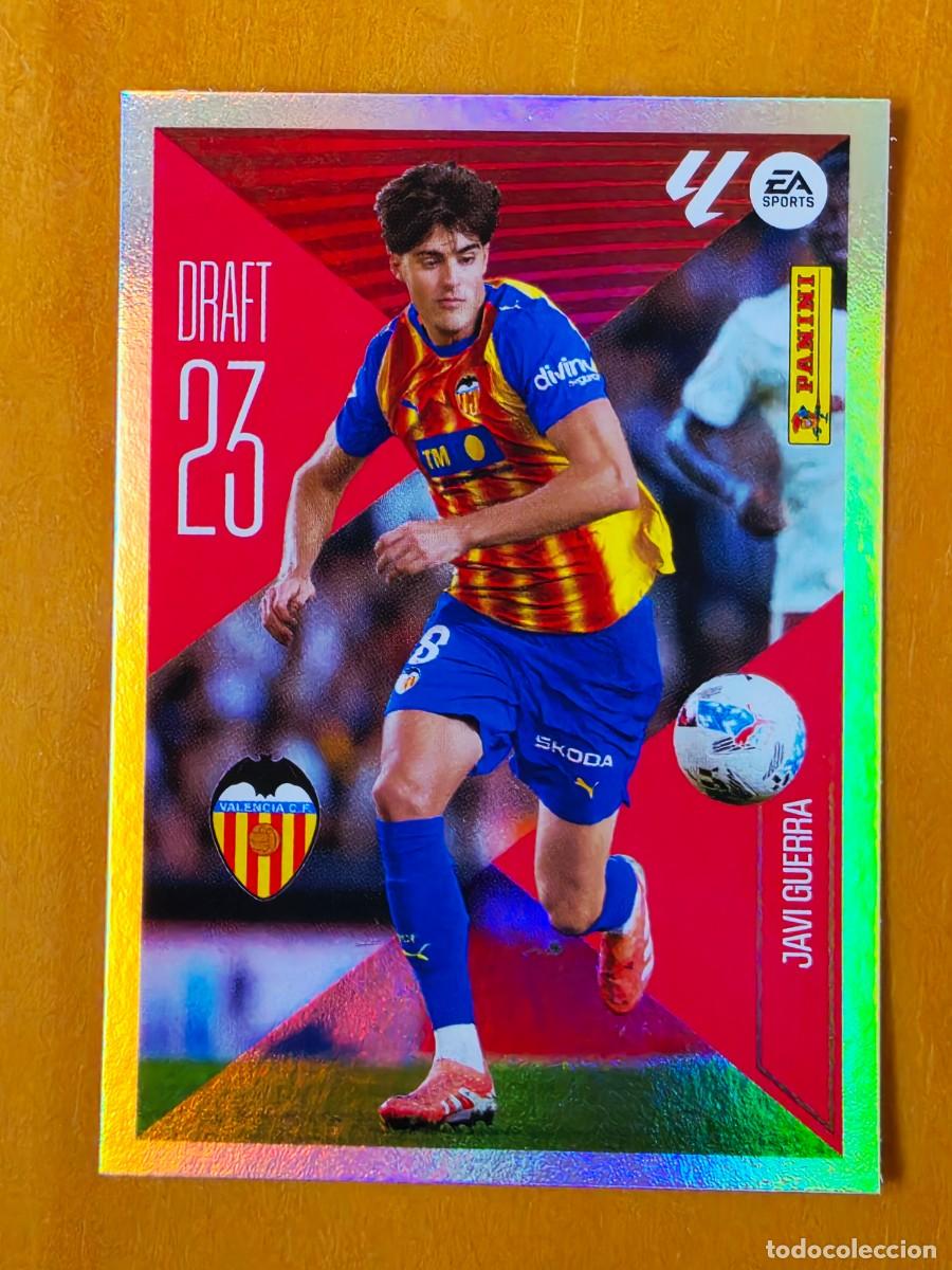 Football Stickers: 12 Javi Guerra, Valencia CF, Draft 23, Panini Ediciones Liga Este 2026 2027 26 27 sin pegar