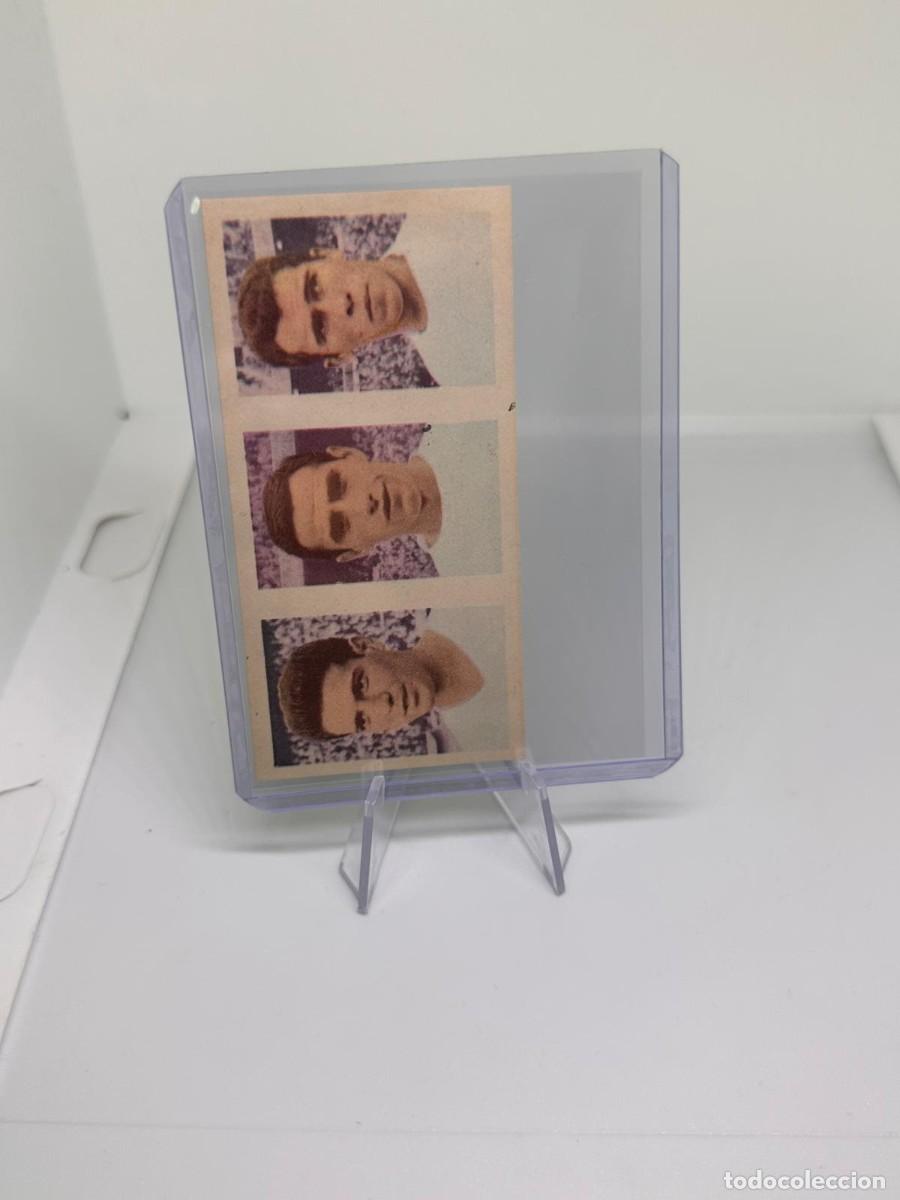 Football Stickers: Triple Cromo 129 Amancio 130 F.Ruiz 131 Grosso Ruiz Romero 1960 sin pegar