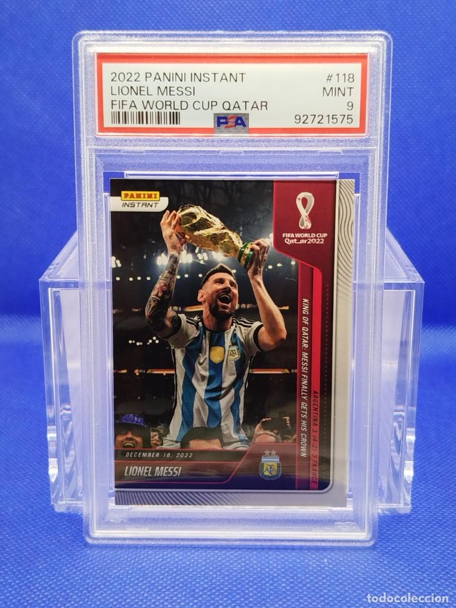 Cromos de f&uacute;tbol: PSA 9 #118 LIONEL MESSI 18/12/22 PANINI INSTANT FIFA WORLD CUP QATAR 1/22081