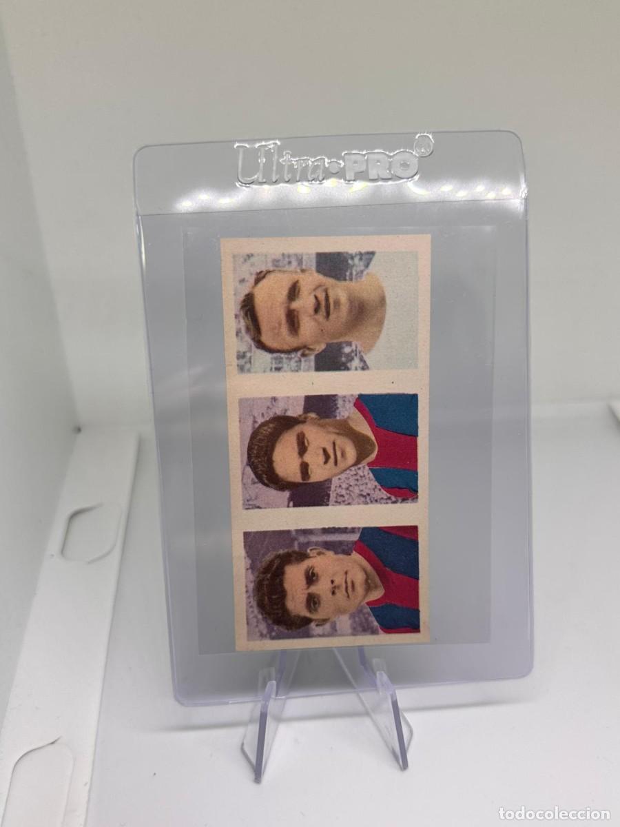 Cromos de f&uacute;tbol: Triple Cromo 125 Santamaria 135 Benitez 136 Olivella Ruiz Romero 1960 sin pegar