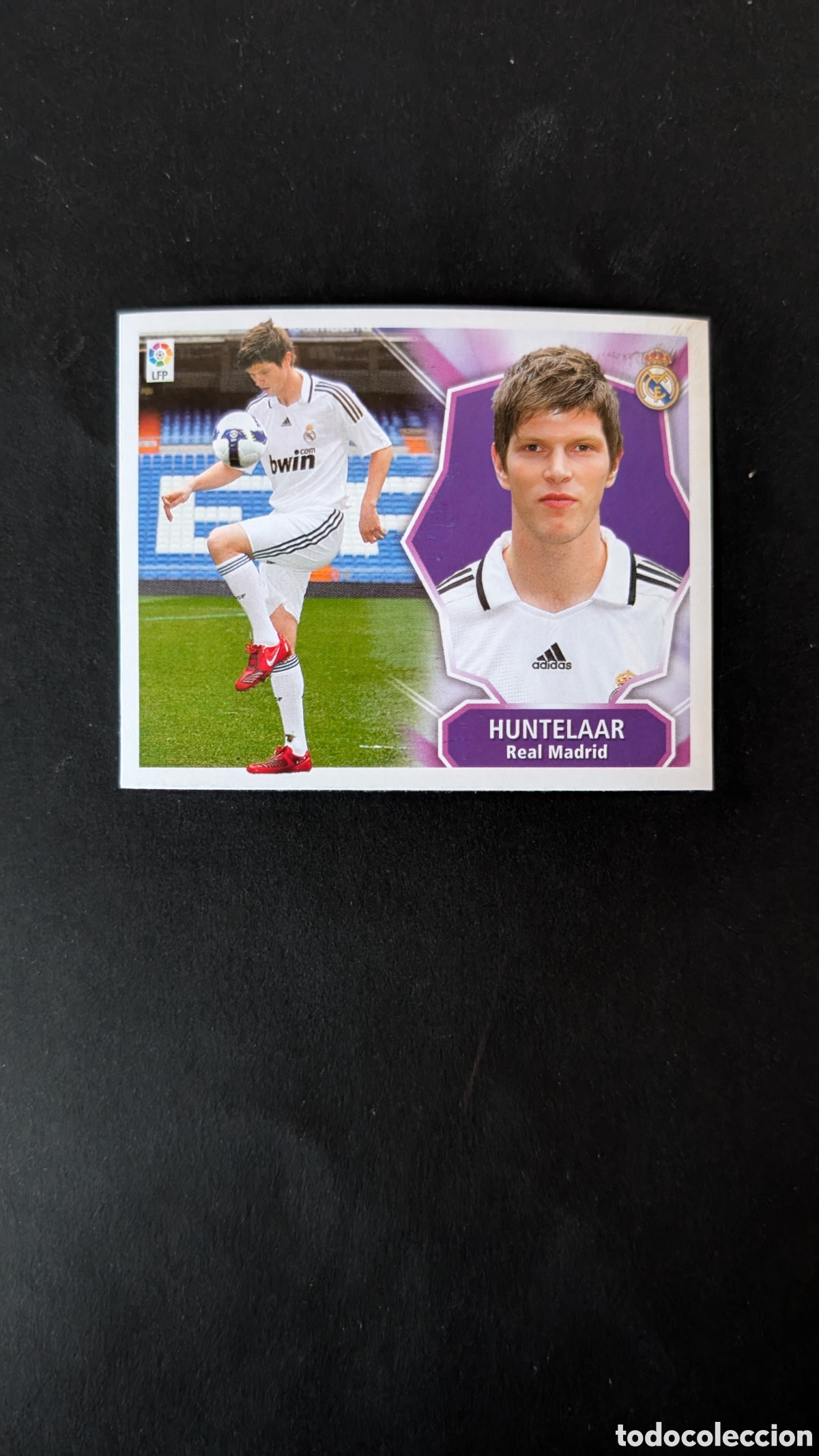 Cromos de f&uacute;tbol: HUNTELAAR REAL MADRID MERCADO INVIERNO AMPLIACION LIGA ESTE 2008/09 08 09 NUNCA PEGADO SIN PEGAR