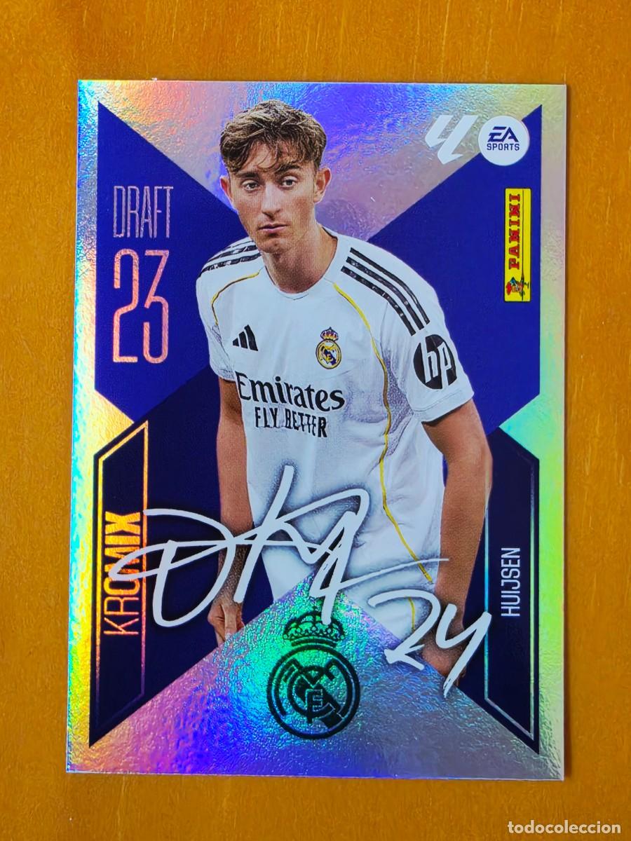 Cromos de f&uacute;tbol: K10 Dean Huijsen, Real Madrid, Kromix aut&oacute;grafo Draft 23, Panini Ediciones Liga Este 2026 2027 26 27