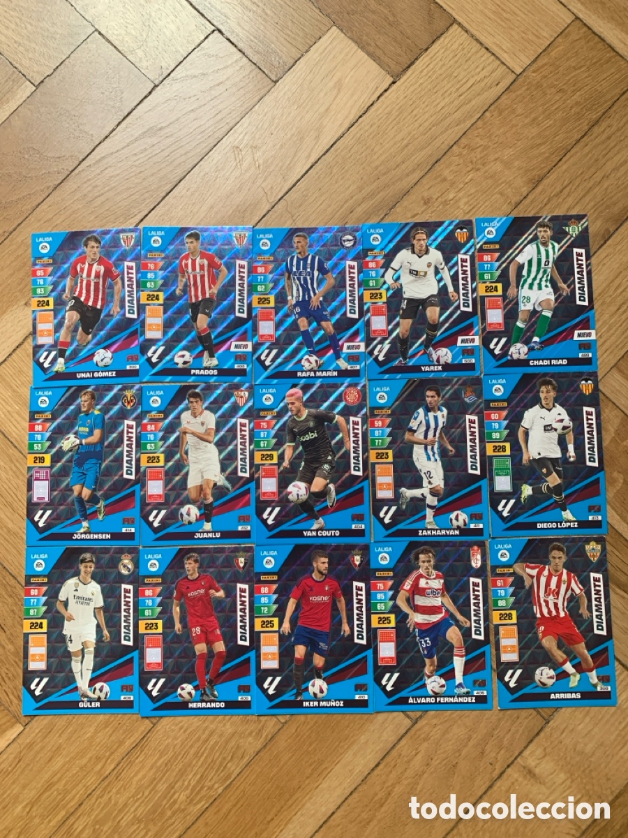 Cromos de Futebol: Cartas especial 23-24 super cracks,fuerza 4,guantes de oro,diamante,influencers,energy