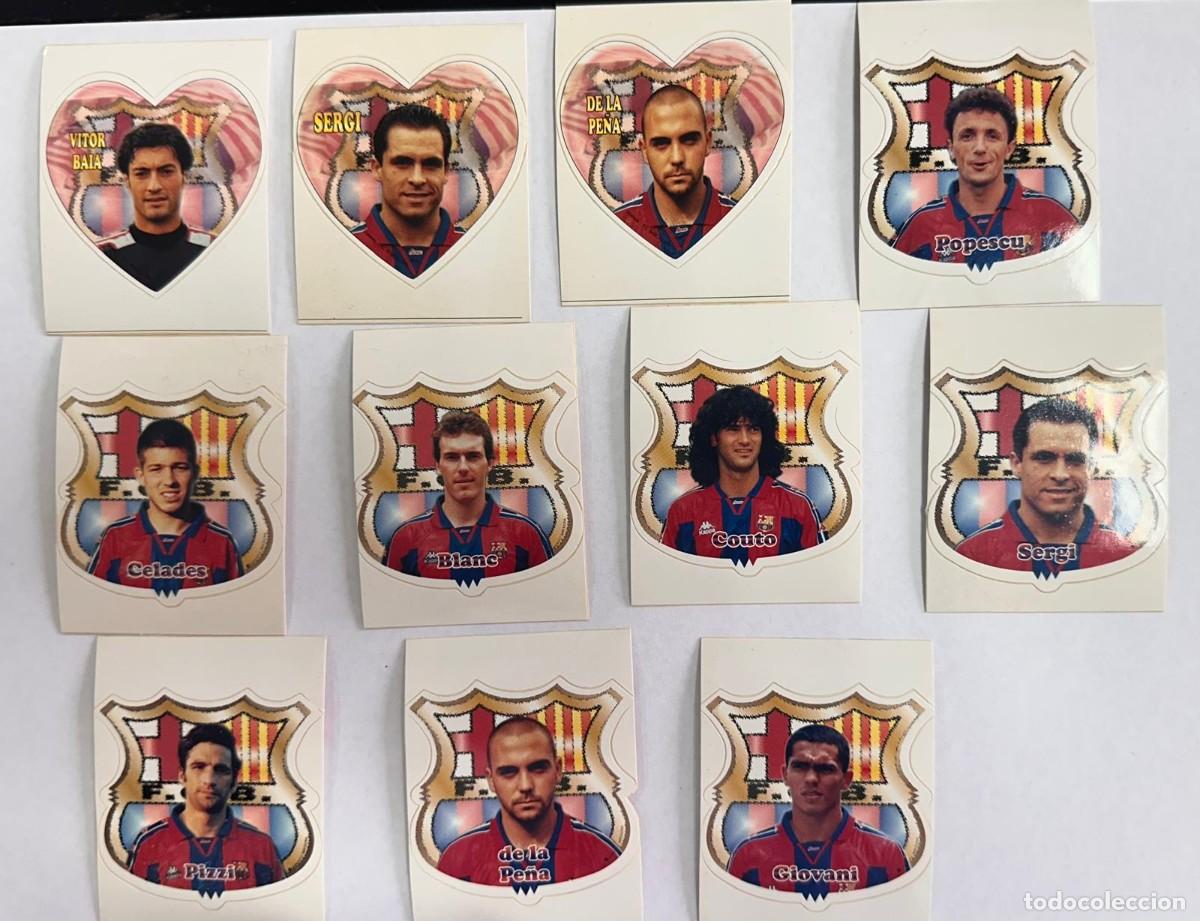 Cromos de f&uacute;tbol: Lote 11 Cromos Postales de Futbol FC Barcelona Corazon