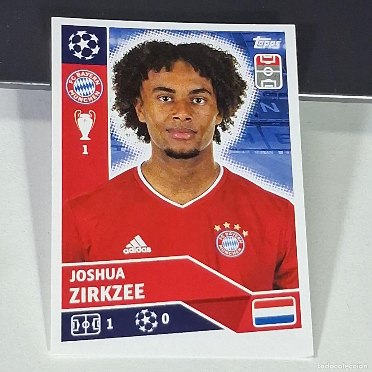 Cromos de f&uacute;tbol: A41 BAY13 JOSHUA ZIRKZEE BAY 13 BAYERN MUNCHEN MUNIQUE UEFA LEAGUE STICKER 2020 2021 20 21 TOPPS