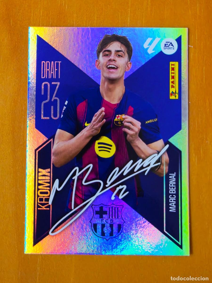 Cromos de f&uacute;tbol: K15 Marc Bernal, FC Barcelona, Kromix aut&oacute;grafo Draft 23, Panini Ediciones Liga Este 2026 2027 26 27