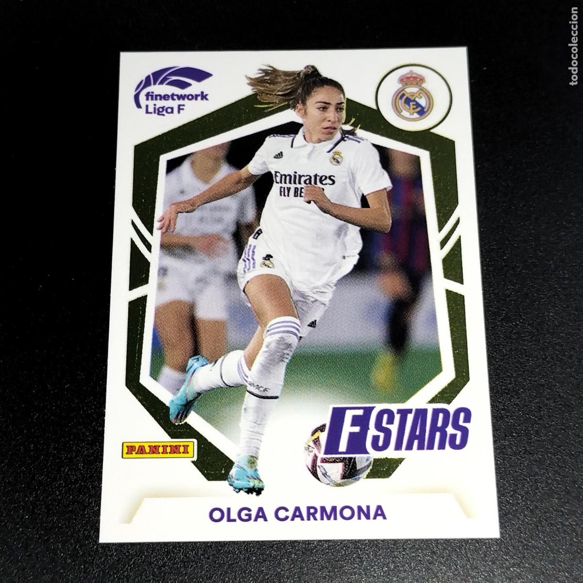 Cromos de f&uacute;tbol: N&ordm; 350 OLGA CARMONA STARS REAL MADRID CROMOS FINETWORK LIGA F FEMENINA PANINI 2022 2023 22 23