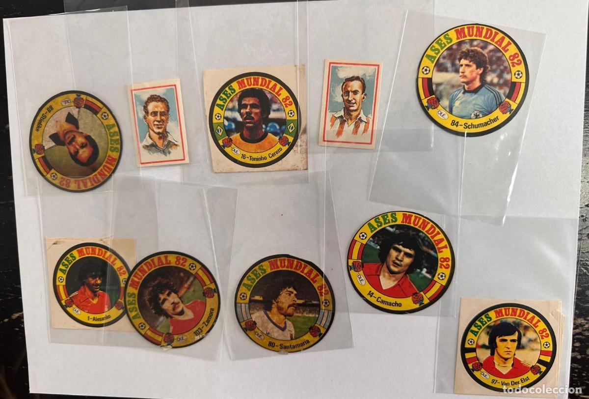 Cartes &agrave; collectionner de Football: Lote 10 Cromos Ases Mundial 82 y otros Sin Pegar