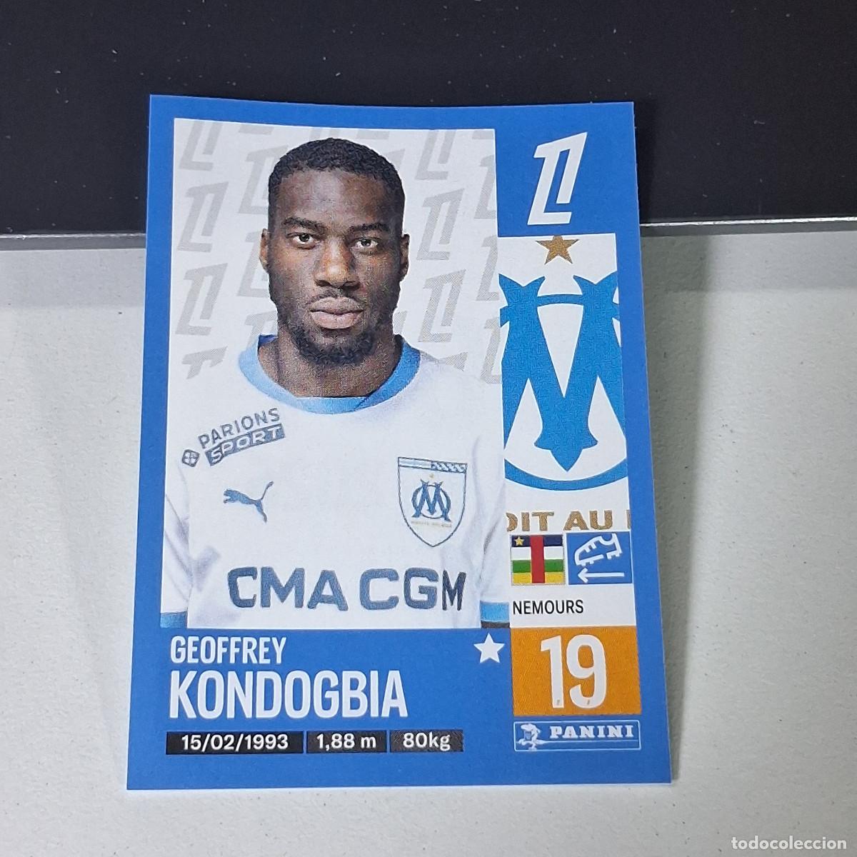 Cromos de f&uacute;tbol: B43 226 GEOFFREY KONDOGBIA OLYMPIQUE MARSELLA CROMO PANINI LIGUE 1 FOOT 24-25 LIGA FRANCIA 2024-2025