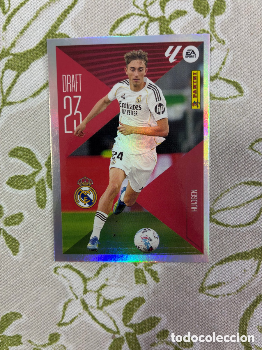 Cromos de f&uacute;tbol: Cromo Huijsen - Draft 23 (N&ordm; 10) - Colecci&oacute;n Este / Panini Liga 2026-27 (Real Madrid)