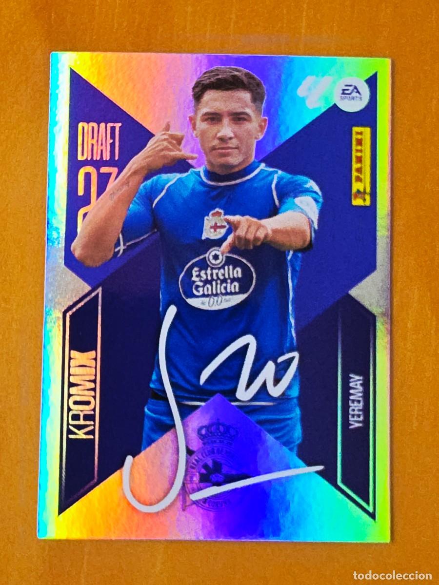 Cromos de f&uacute;tbol: K23 Yeremay, Deportivo Coru&ntilde;a, Kromix aut&oacute;grafo Draft 23, Panini Ediciones Liga Este 2026 2027 26 27