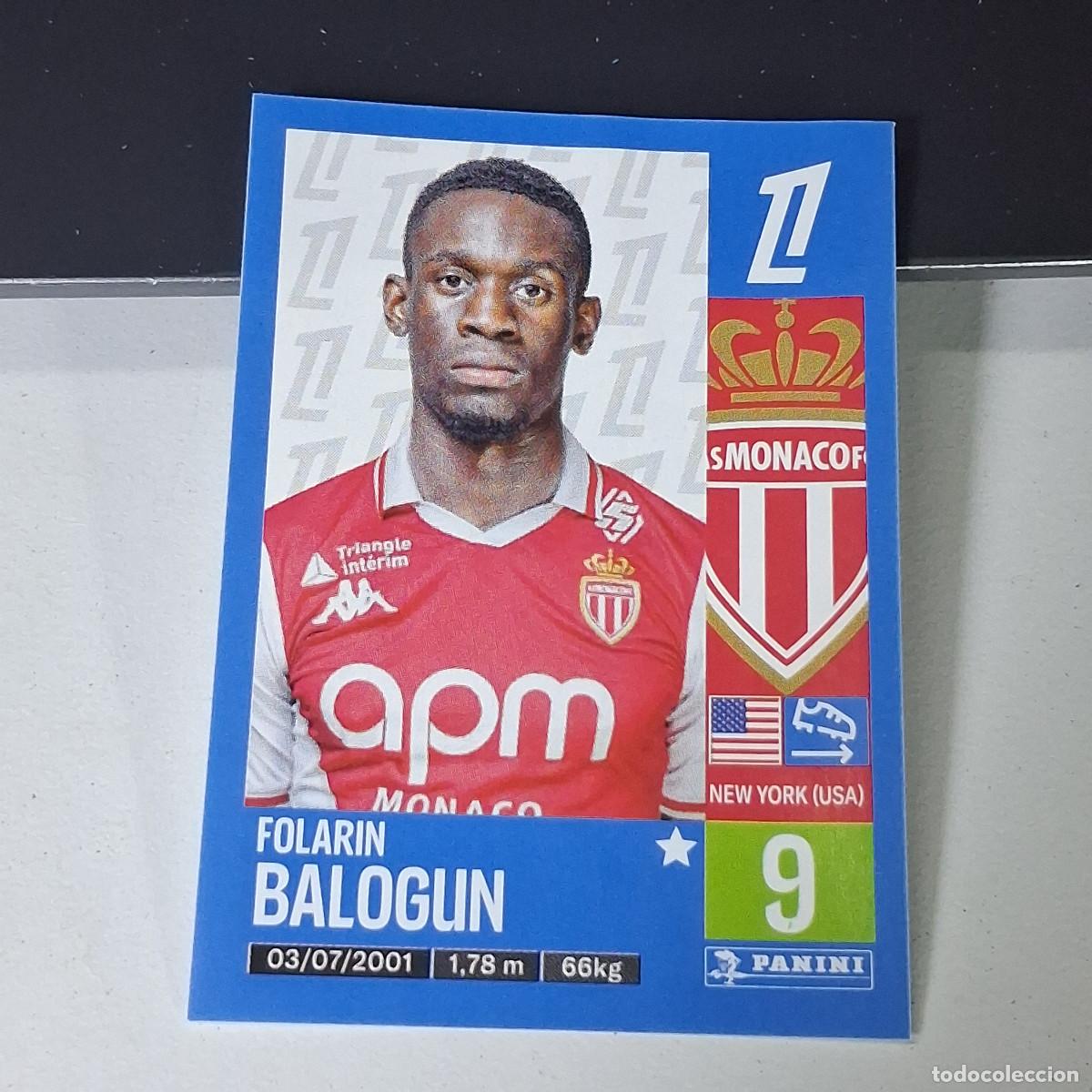 Cromos de f&uacute;tbol: B43 257 FOLARIN BALOGUN MONACO CROMO PANINI LIGUE 1 FOOT 24-25 LIGA FRANCIA 2024-2025