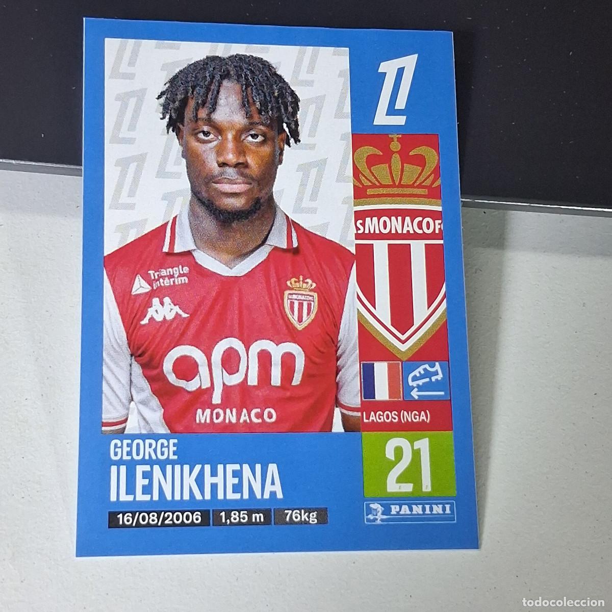 Cromos de f&uacute;tbol: B43 260 GEORGE ILENIKHENA MONACO CROMO PANINI LIGUE 1 FOOT 24-25 LIGA FRANCIA 2024-2025
