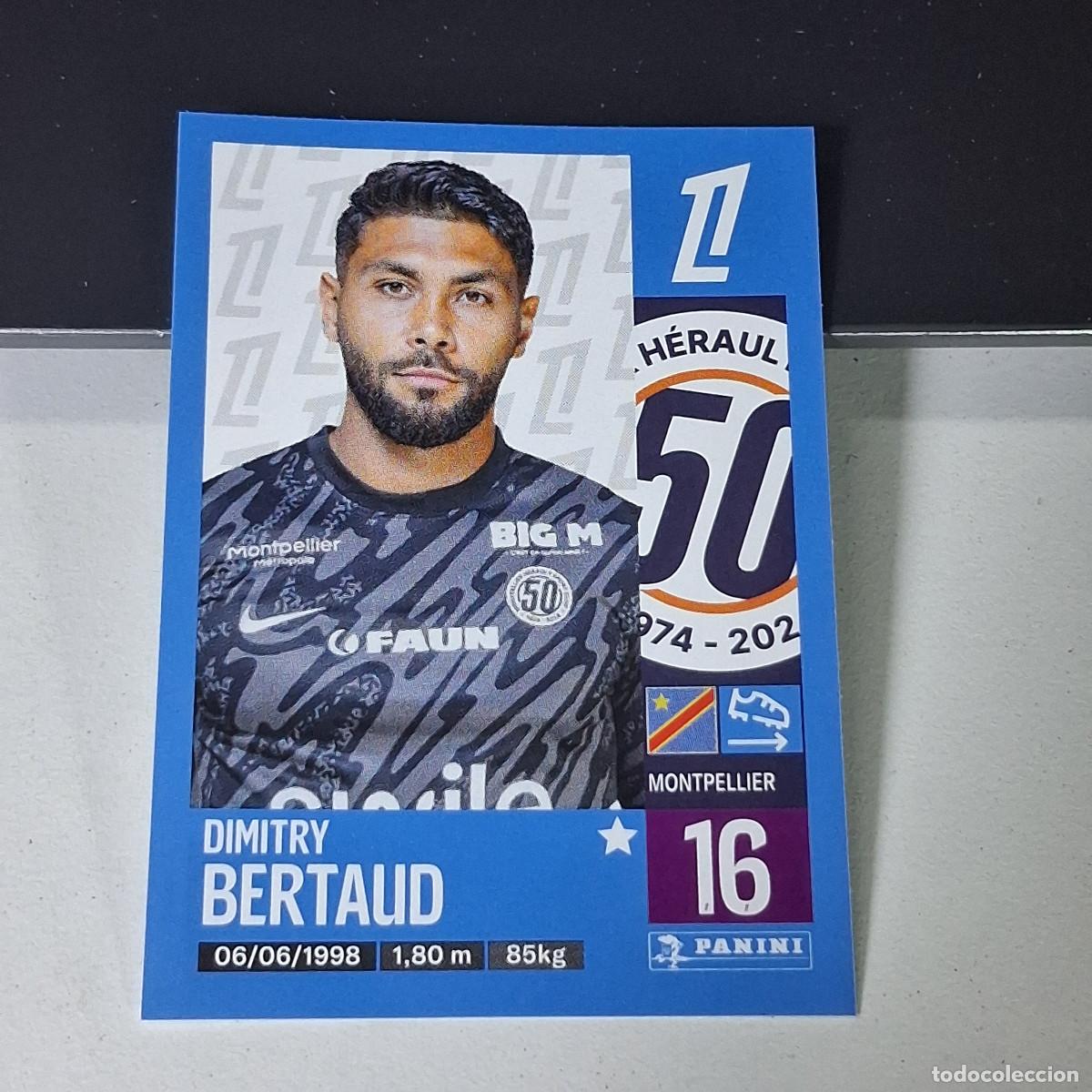Cromos de f&uacute;tbol: B43 267 DIMITRY BERTAUD MONTPELLIER CROMO PANINI LIGUE 1 FOOT 24-25 LIGA FRANCIA 2024-2025