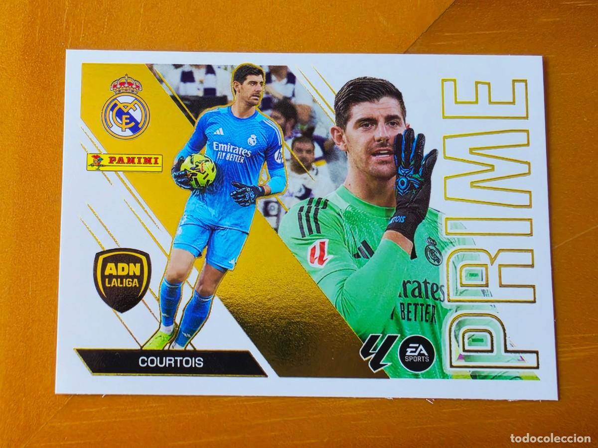 Cromos de f&uacute;tbol: 3 Thibaut Courtois, Real Madrid, ADN LaLiga Prime, Panini Ediciones Liga Este 2026 2027 26 27