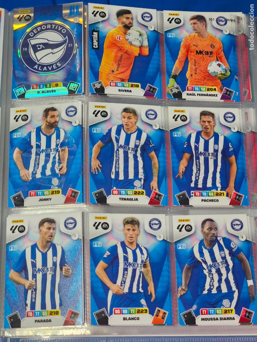 Cromos de f&uacute;tbol: ADRENALYN 2025 2026 - ALAVES - EQUIPO - 21 FICHAS CROMOS - 25 26