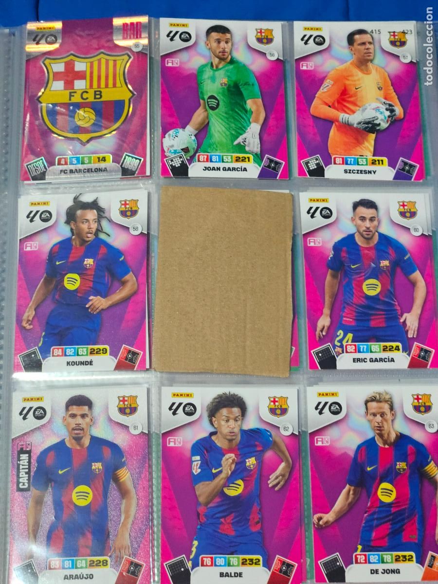 Figurine di Calcio: ADRENALYN 2025 2026 - BARCELONA - EQUIPO - 18 FICHAS CROMOS - 25 26