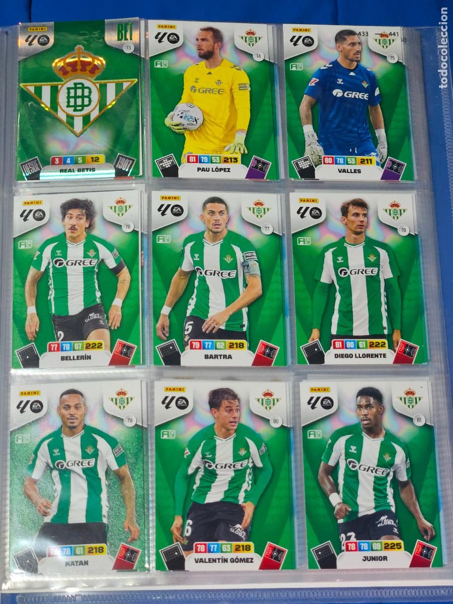 Figurine di Calcio: ADRENALYN 2025 2026 - REAL BETIS - EQUIPO - 21 FICHAS CROMOS - 25 26
