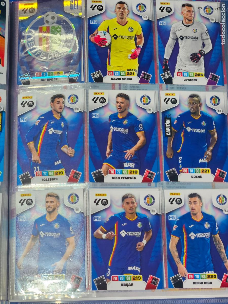 Cromos de f&uacute;tbol: ADRENALYN 2025 2026 - GETAFE - EQUIPO - 23 FICHAS CROMOS - 25 26