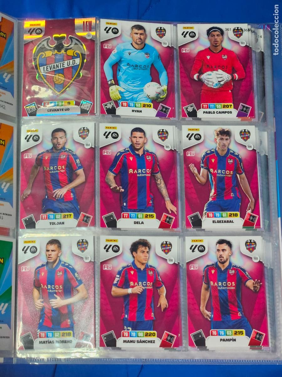 Cromos de f&uacute;tbol: ADRENALYN 2025 2026 - LEVANTE - EQUIPO - 21 FICHAS CROMOS - 25 26