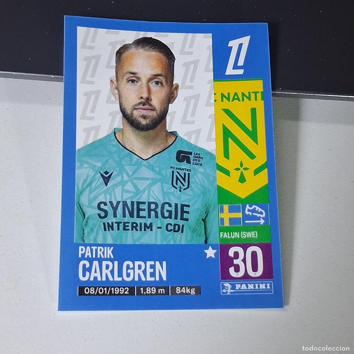 Cromos de f&uacute;tbol: B43 293 PATRIK CARLGREN NANTES CROMO PANINI LIGUE 1 FOOT 24-25 LIGA FRANCIA 2024-2025