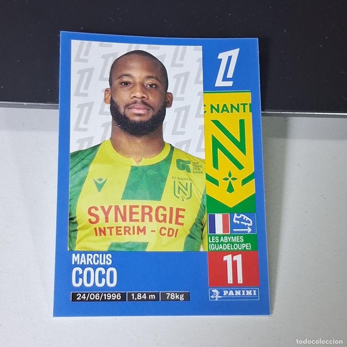Cromos de f&uacute;tbol: B43 298 MARCUS COCO NANTES CROMO PANINI LIGUE 1 FOOT 24-25 LIGA FRANCIA 2024-2025