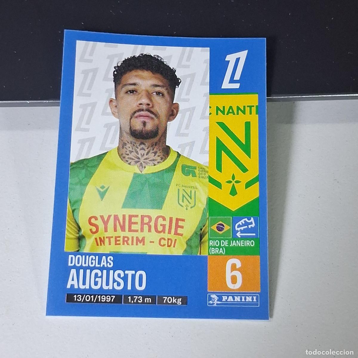 Cromos de f&uacute;tbol: B43 303 DOUGLAS AUGUSTO NANTES CROMO PANINI LIGUE 1 FOOT 24-25 LIGA FRANCIA 2024-2025