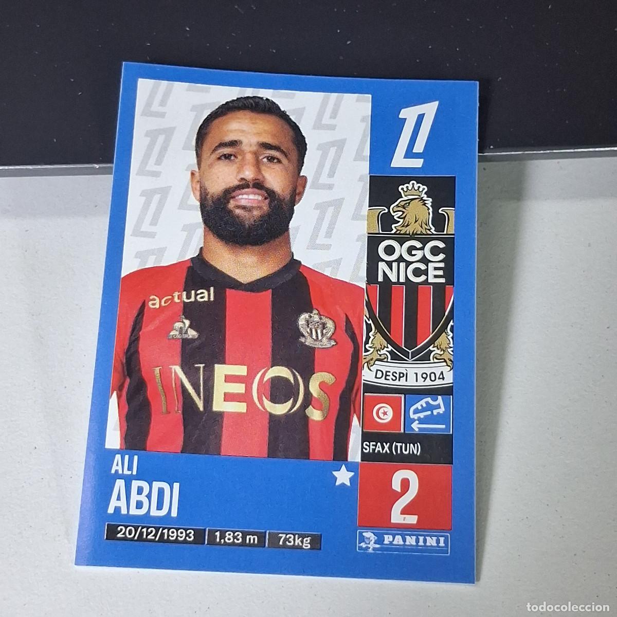 Cromos de f&uacute;tbol: B43 328 ALI ABDI NICE CROMO PANINI LIGUE 1 FOOT 24-25 LIGA FRANCIA 2024-2025