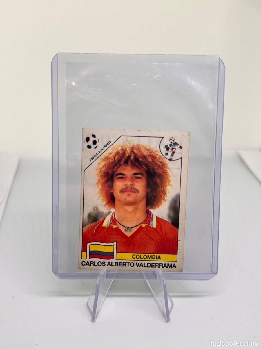 Cromos de f&uacute;tbol: Carlos ALberto Valderrama 300 Panini Italia 90 Sin Pegar
