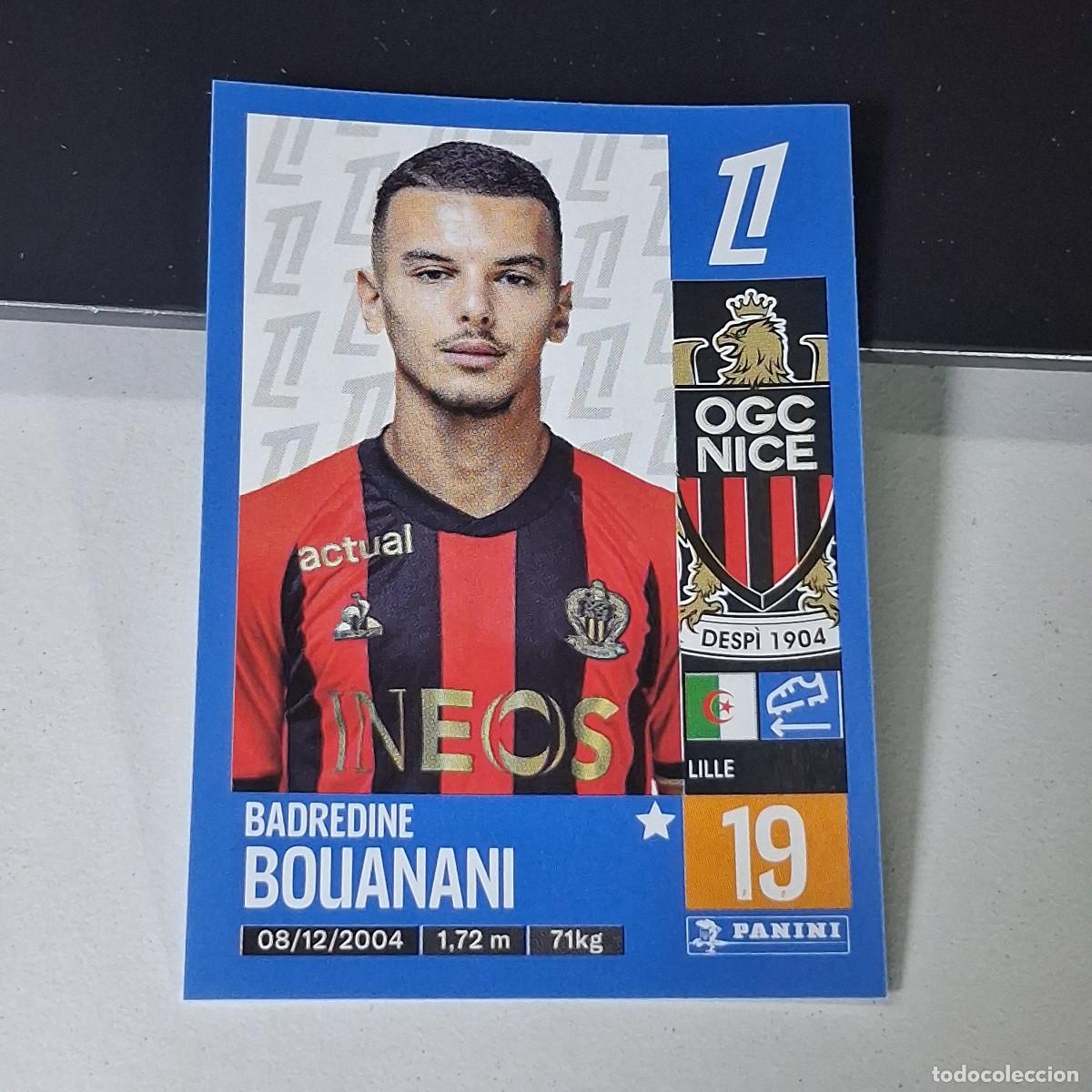 Cromos de f&uacute;tbol: B43 335 BADREDINE BOUANANI NICE CROMO PANINI LIGUE 1 FOOT 24-25 LIGA FRANCIA 2024-2025