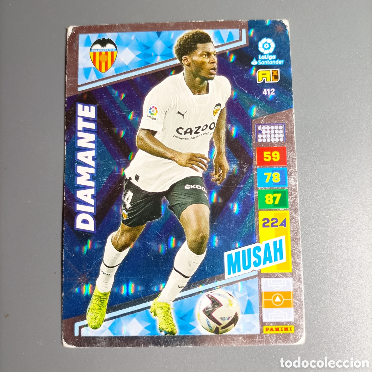Cromos de f&uacute;tbol: ADRENALYN. LIGA 2022-2023 (VALENCIA) №412 MUSAH / DIAMANTE