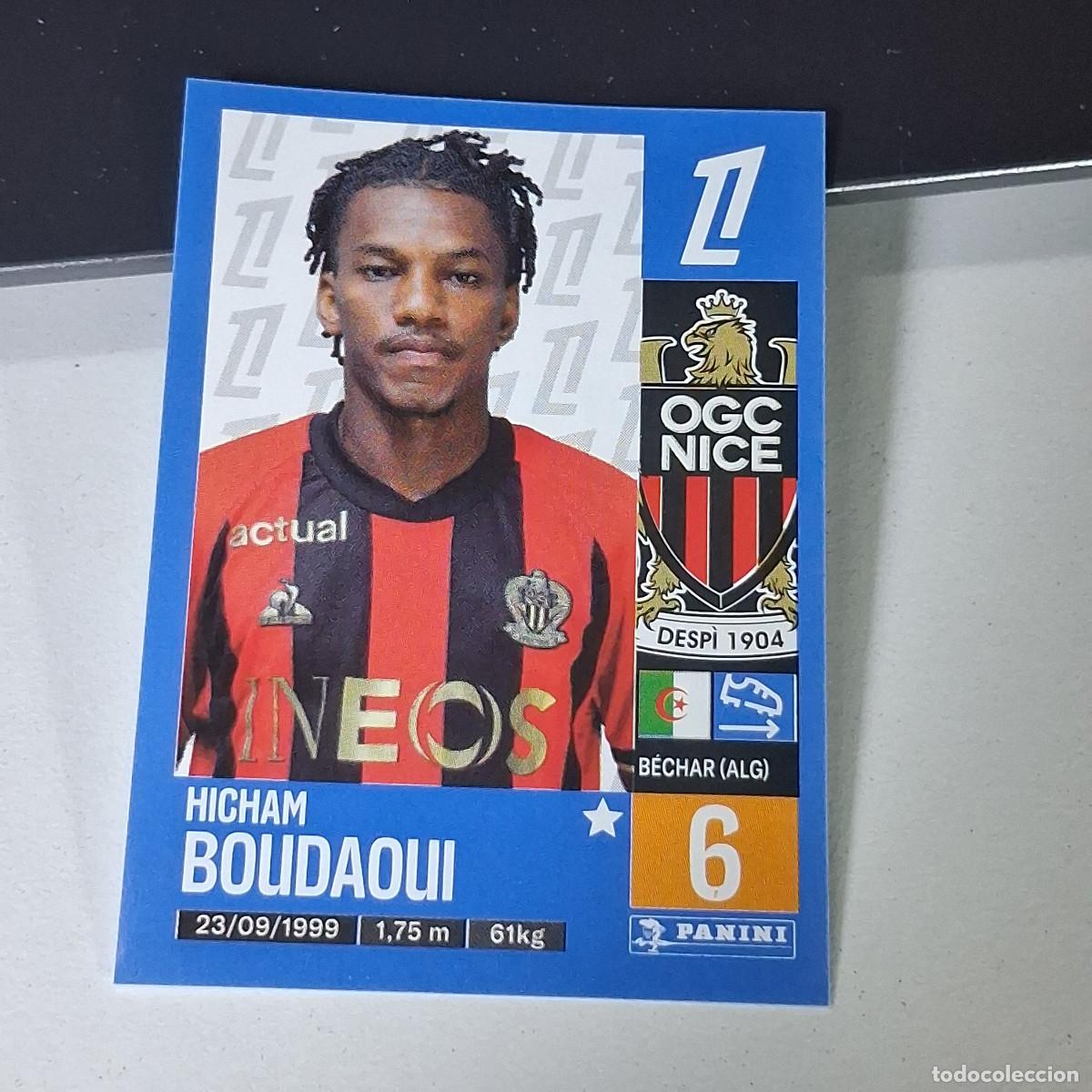 Cromos de f&uacute;tbol: B43 336 HICHAM BOUDAOUI NICE CROMO PANINI LIGUE 1 FOOT 24-25 LIGA FRANCIA 2024-2025