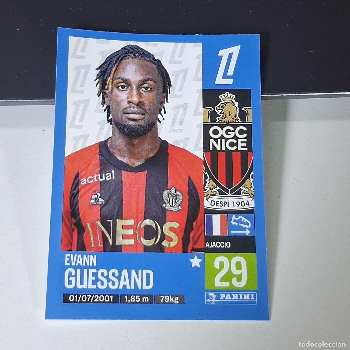 Cromos de f&uacute;tbol: B43 345 EVANN GUESSAND NICE CROMO PANINI LIGUE 1 FOOT 24-25 LIGA FRANCIA 2024-2025