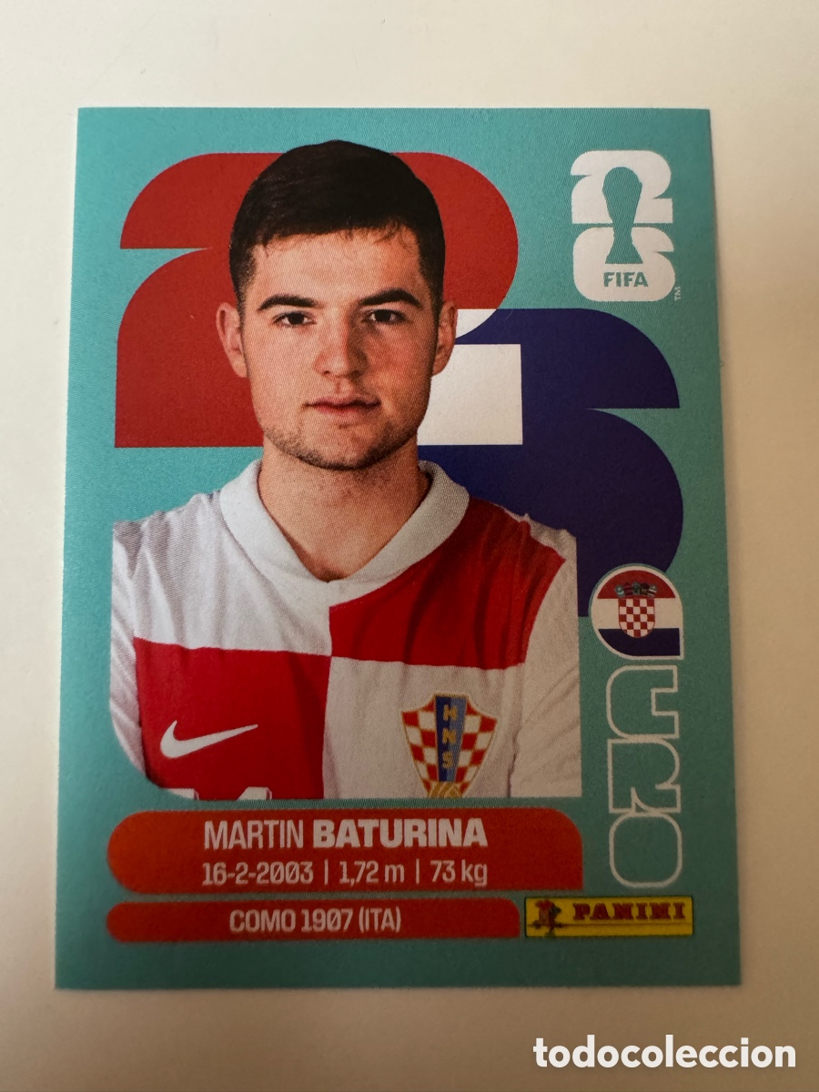 Cartes &agrave; collectionner de Football: FIFA WORLD CUP 2026 STICKER PANINI &ndash; MARTIN BATURINA &ndash; Croacia CRO11