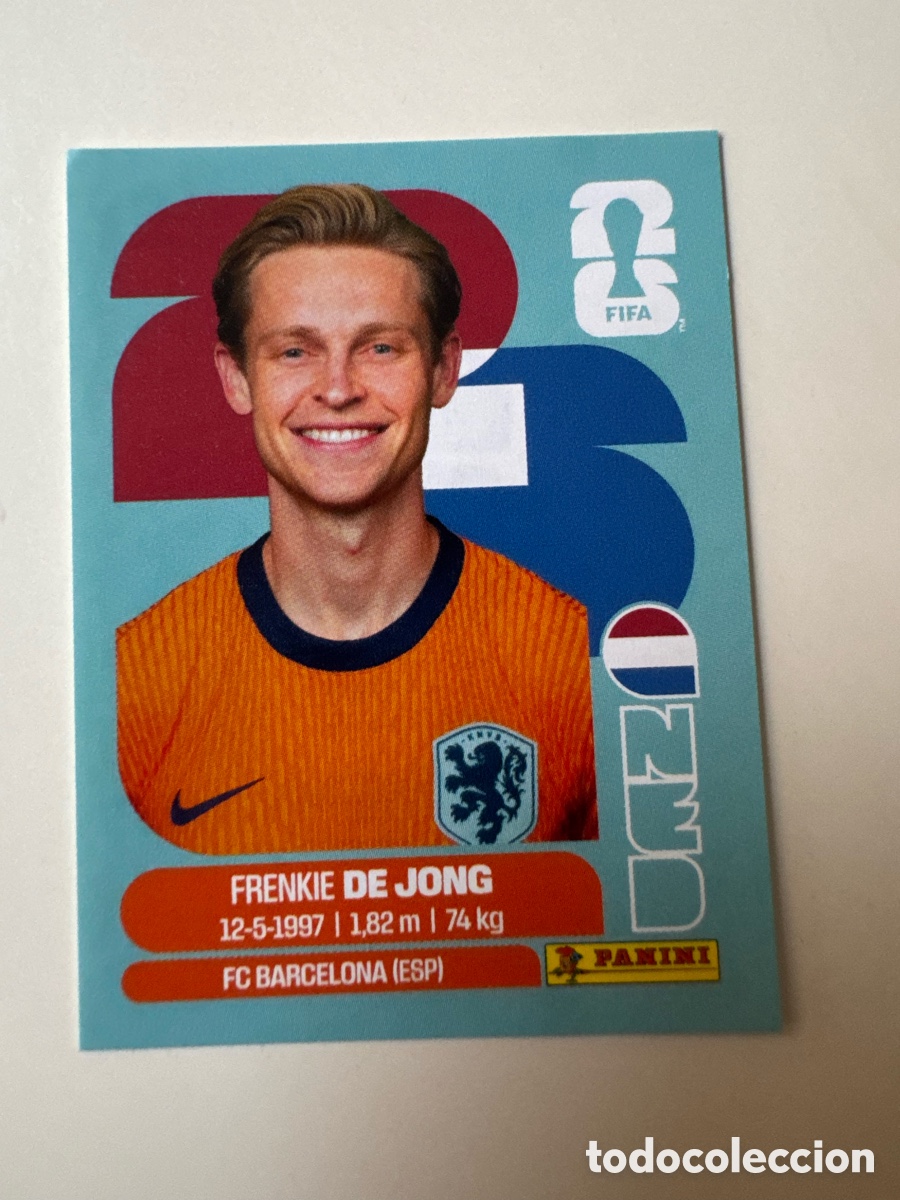 Cartes &agrave; collectionner de Football: FIFA WORLD CUP 2026 STICKER PANINI &ndash; FRENKIE DE JONG &ndash; Pa&iacute;ses Bajos NED14