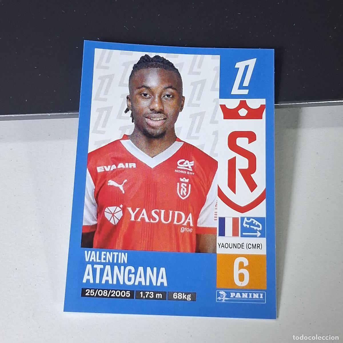 Cromos de f&uacute;tbol: B43 389 VALENTIN ATANGANA STADE DE REIMS CROMO PANINI LIGUE 1 FOOT 24-25 LIGA FRANCIA 2024-2025