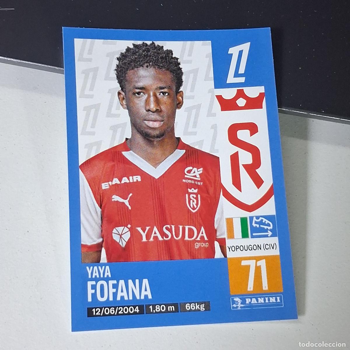 Cromos de f&uacute;tbol: B43 390 YAYA FOFANA STADE DE REIMS CROMO PANINI LIGUE 1 FOOT 24-25 LIGA FRANCIA 2024-2025