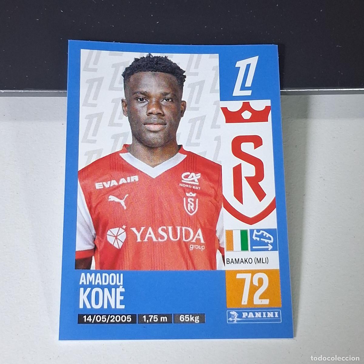 Cromos de f&uacute;tbol: B43 392 AMADOU KONE STADE DE REIMS CROMO PANINI LIGUE 1 FOOT 24-25 LIGA FRANCIA 2024-2025