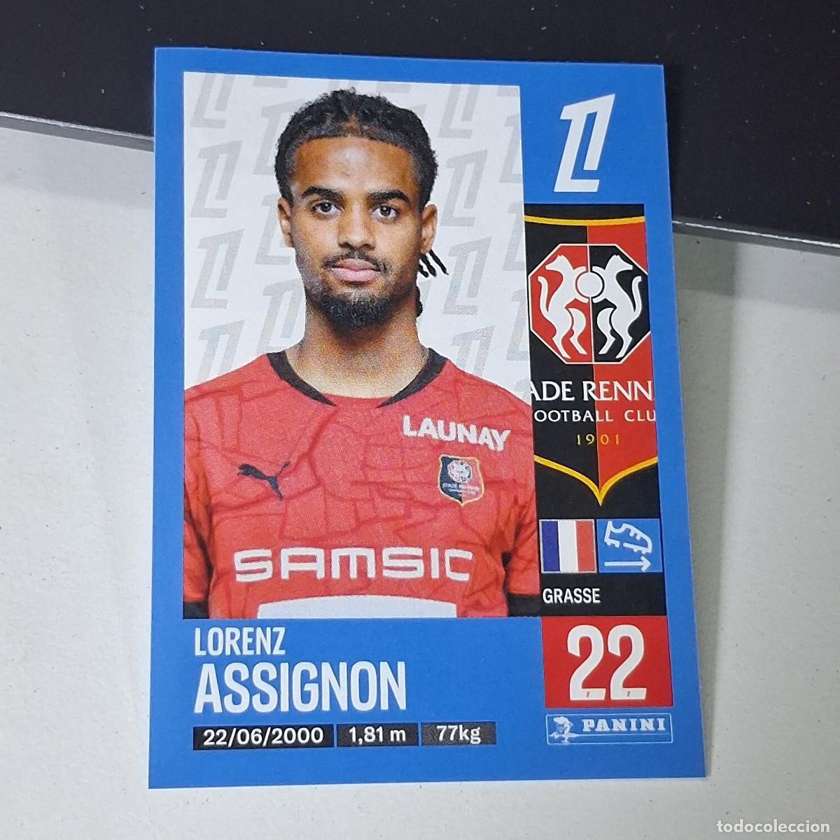 Cromos de f&uacute;tbol: B43 406 LORENZ ASSIGNON STADE DE REIMS CROMO PANINI LIGUE 1 FOOT 24-25 LIGA FRANCIA 2024-2025
