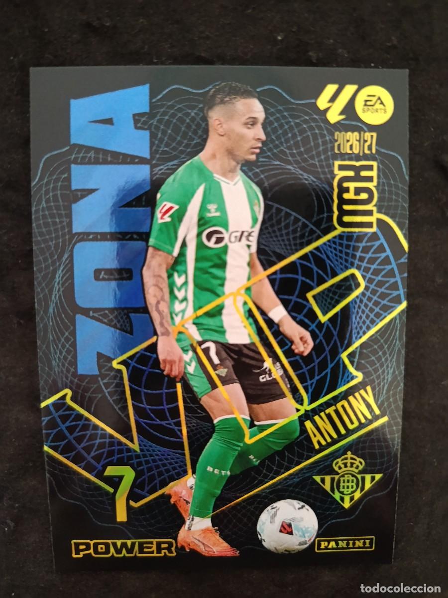 Cartes &agrave; collectionner de Football: MGK 2026/27 MEGACRACKS PANINI. #388P ANTONY &rdquo;ZONA VIP POWER&rdquo;. R.BETIS