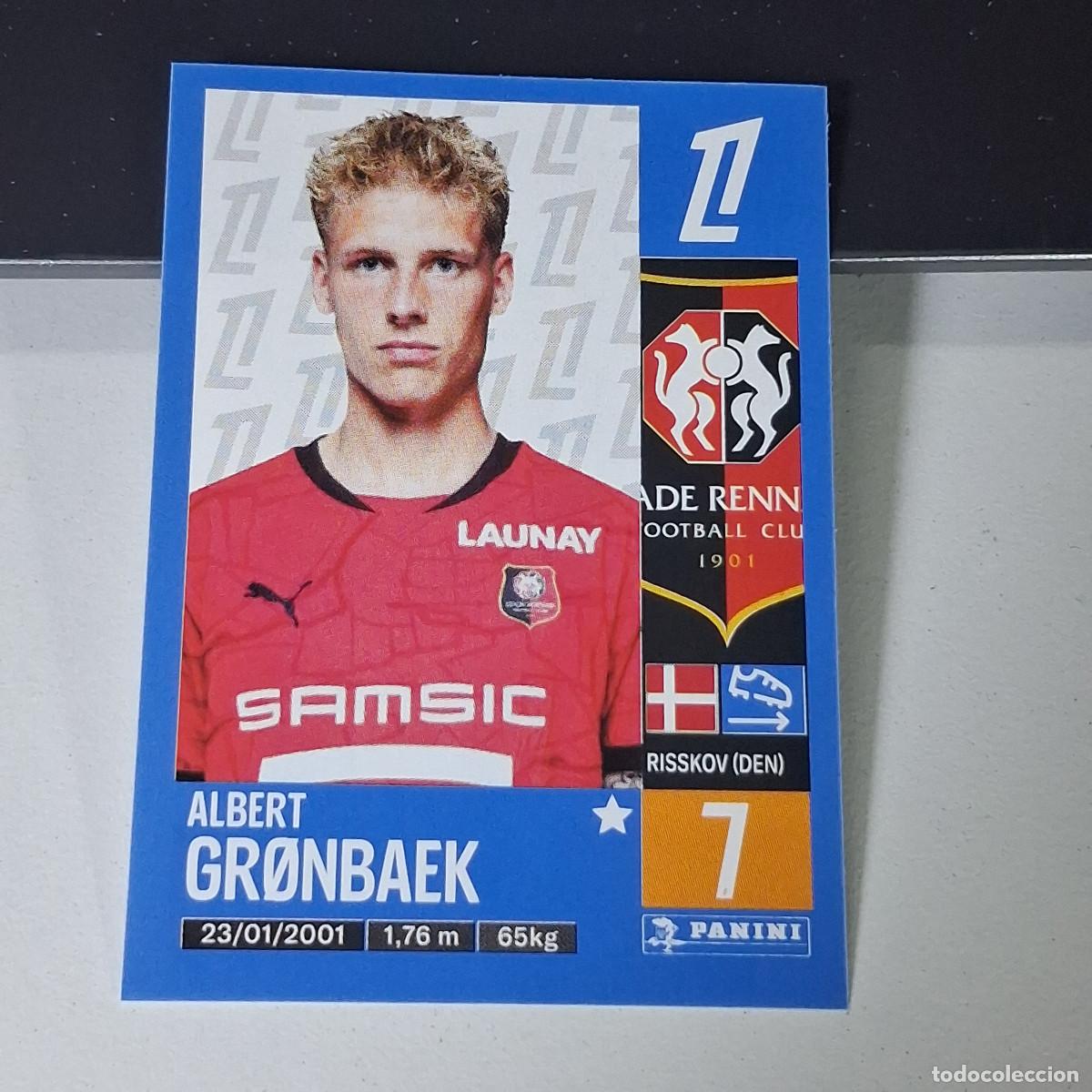 Cromos de f&uacute;tbol: B43 417 ALBERT GRONBAEK STADE DE REIMS CROMO PANINI LIGUE 1 FOOT 24-25 LIGA FRANCIA 2024-2025