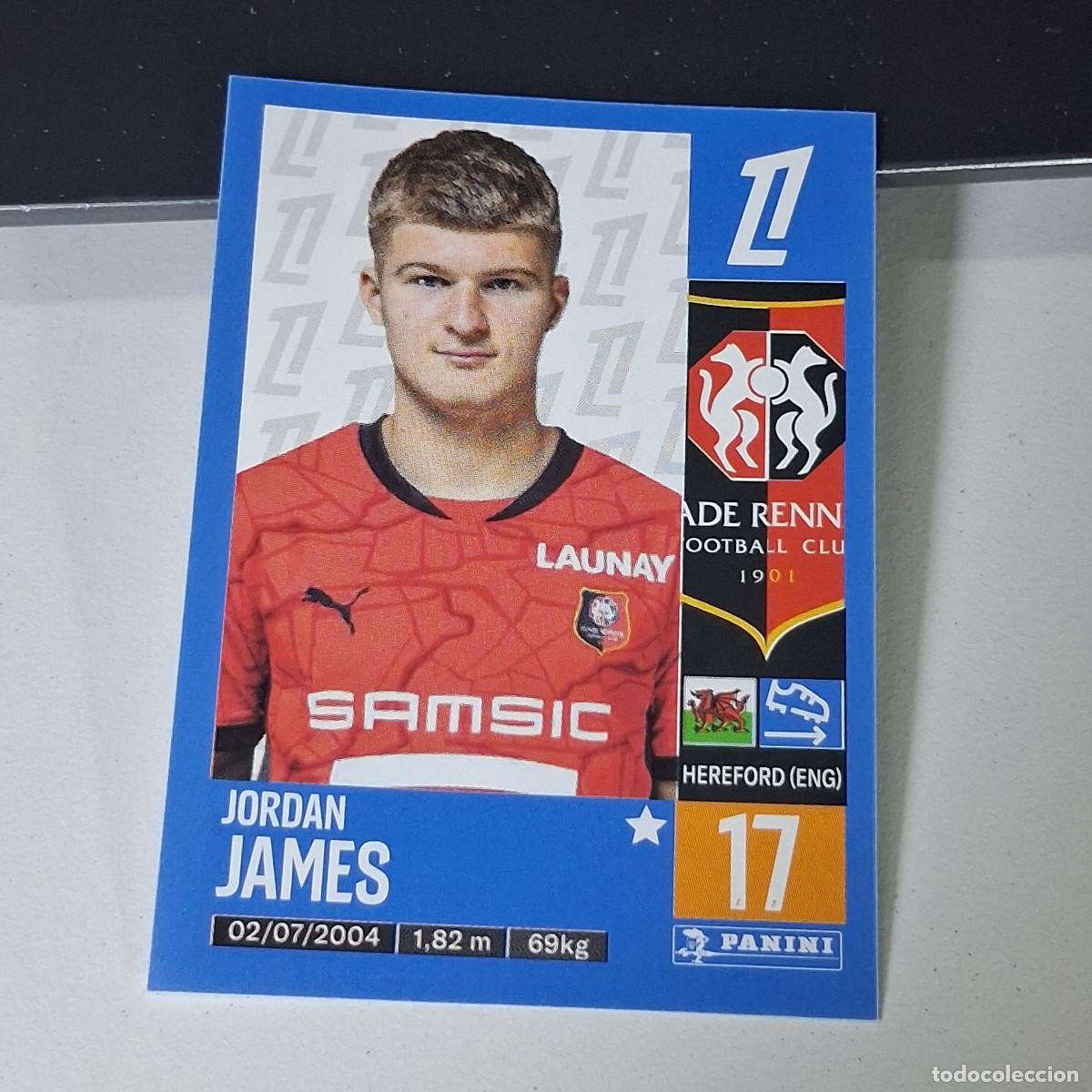 Cromos de f&uacute;tbol: B43 418 JORDAN JAMES STADE DE REIMS CROMO PANINI LIGUE 1 FOOT 24-25 LIGA FRANCIA 2024-2025