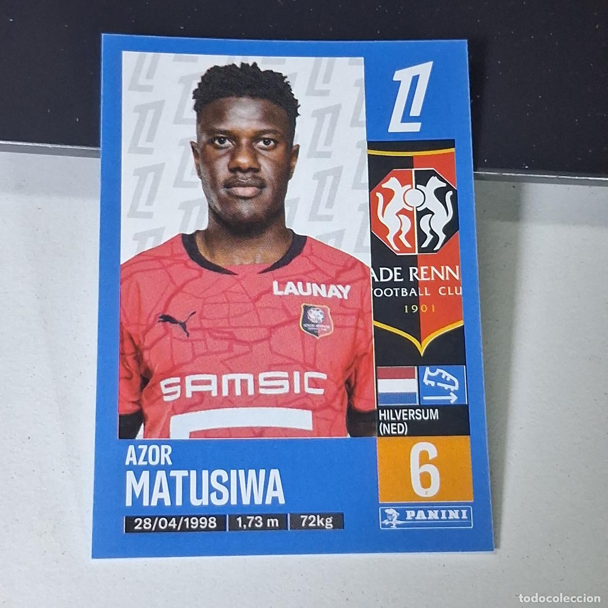Cromos de f&uacute;tbol: B43 420 AZOR MATUSIWA STADE DE REIMS CROMO PANINI LIGUE 1 FOOT 24-25 LIGA FRANCIA 2024-2025