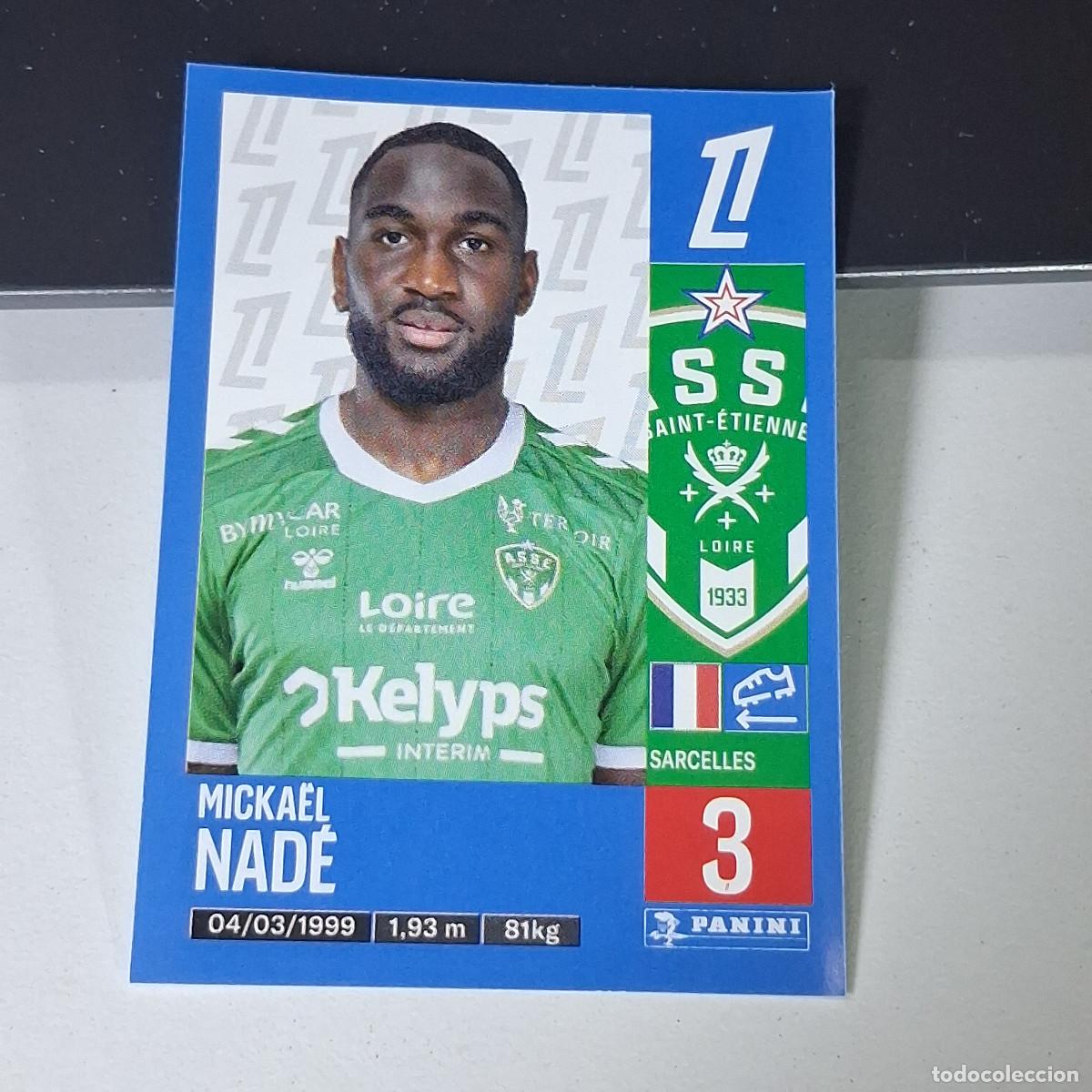 Cromos de f&uacute;tbol: B43 445 MICKAEL NADE SAINT-ETIENNE CROMO PANINI LIGUE 1 FOOT 24-25 LIGA FRANCIA 2024-2025