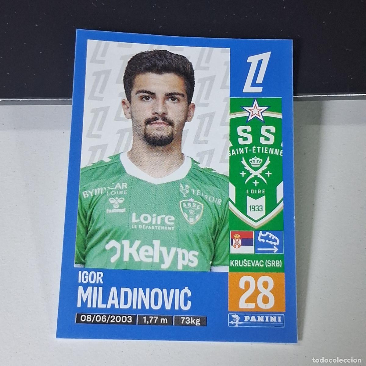 Cromos de f&uacute;tbol: B43 450 MILADINOVIC IGOR SAINT-ETIENNE CROMO PANINI LIGUE 1 FOOT 24-25 LIGA FRANCIA 2024-2025