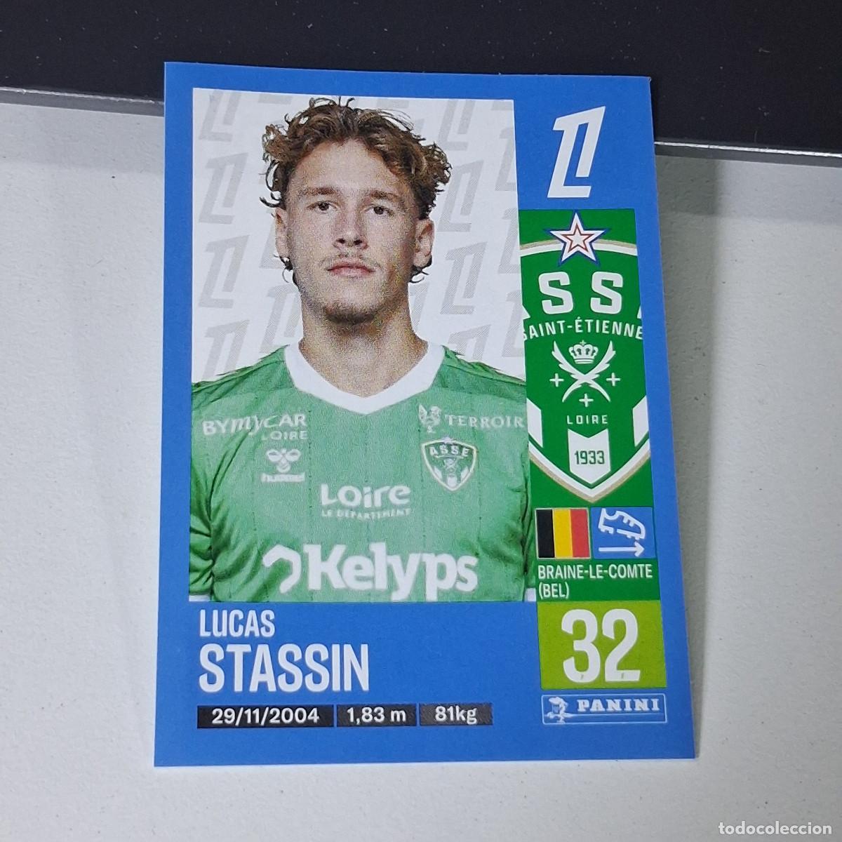 Cromos de f&uacute;tbol: B43 459 LUCAS STASSIN SAINT-ETIENNE CROMO PANINI LIGUE 1 FOOT 24-25 LIGA FRANCIA 2024-2025